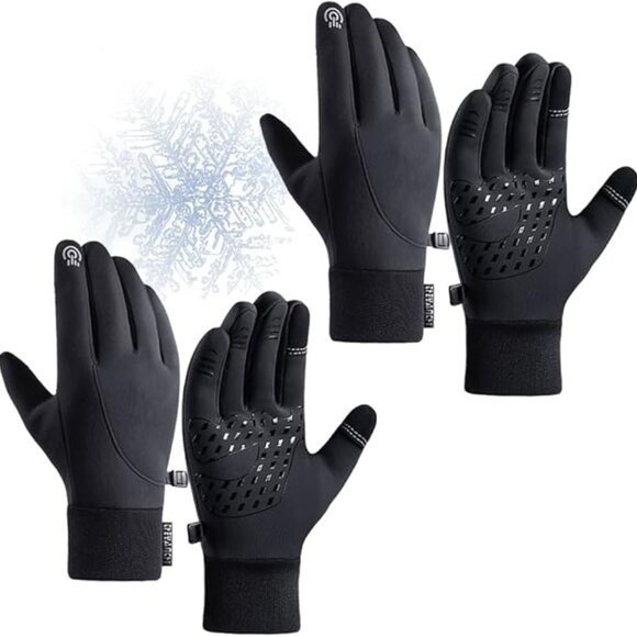 Winter Touchscreen Cycling Gloves, Fleece Lined For Outdoor Hiking & Skiing - XL - Picture 6 of 10